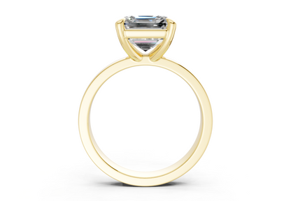 Aspen Diamond Solitaire Asscher Cut 3mm Engagement Ring