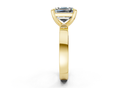 Aspen Diamond Solitaire Asscher Cut 3mm Engagement Ring