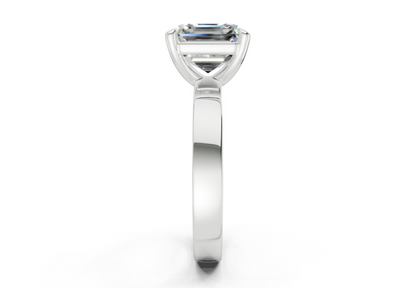 Aspen Diamond Solitaire Asscher Cut 3mm Engagement Ring