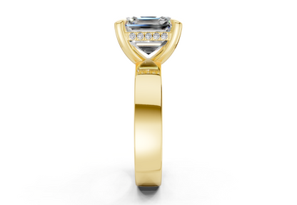Echo Diamond Solitaire Asscher Cut 4mm Engagement Ring