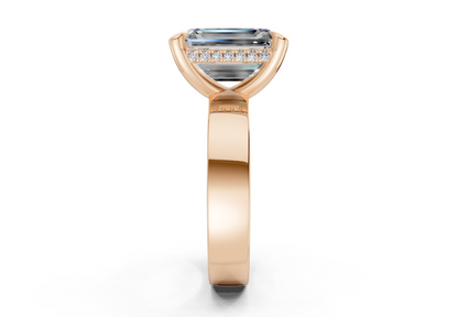 Echo Diamond Solitaire Emerald Cut 4mm Engagement Ring