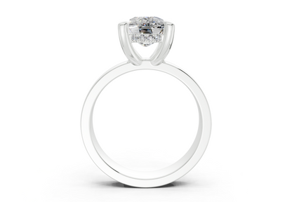 Echo Diamond Solitaire Elongated Cushion Cut 4mm Engagement Ring