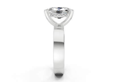 Echo Diamond Solitaire Elongated Cushion Cut 4mm Engagement Ring