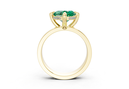 Echo Emerald Gemstone Solitaire Marquise Cut 4mm Engagement Ring