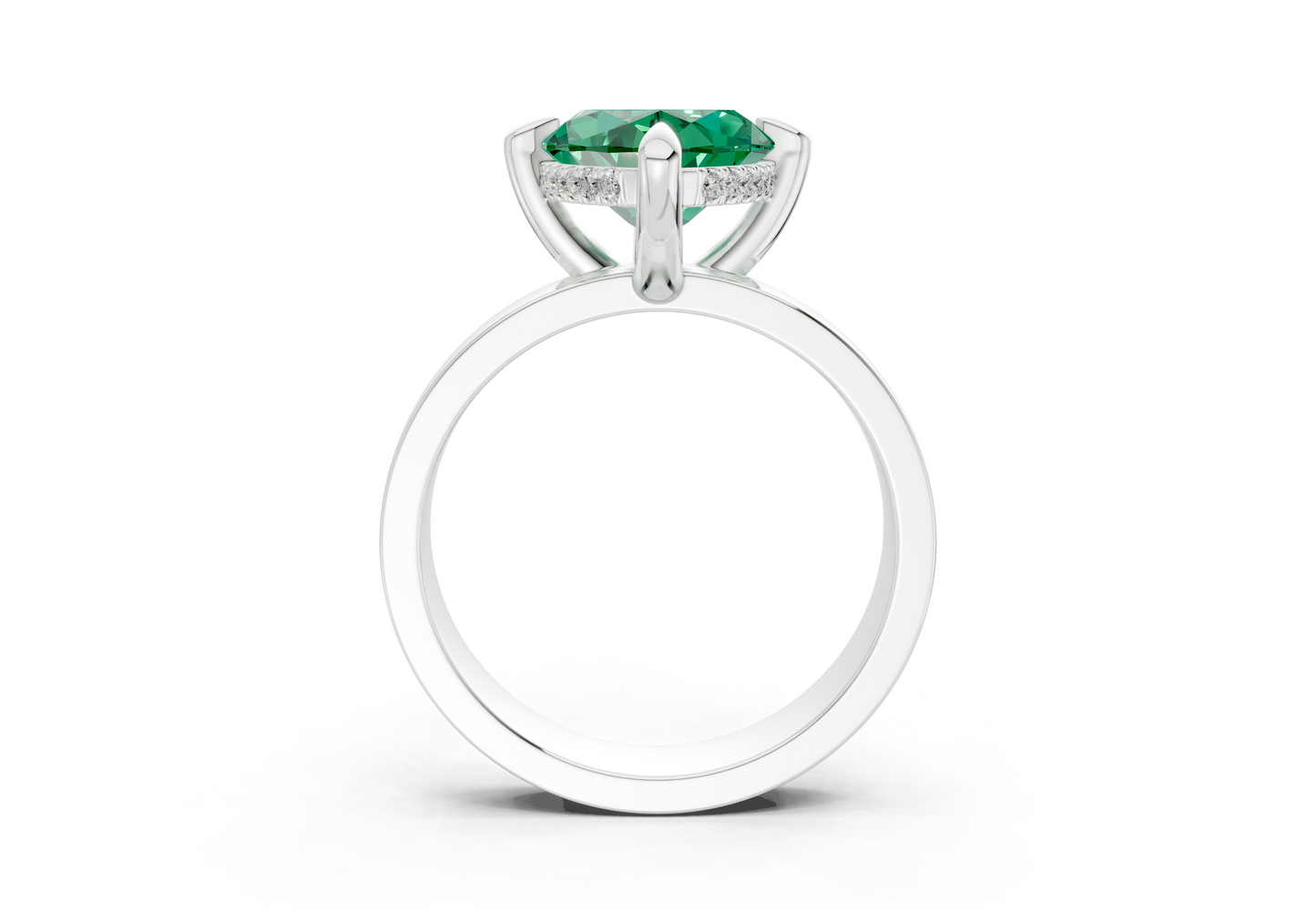 Echo Emerald Gemstone Solitaire Marquise Cut 4mm Engagement Ring