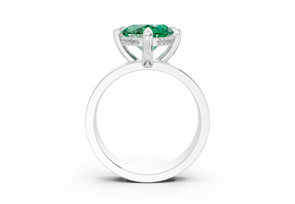Echo Emerald Gemstone Solitaire Marquise Cut 4mm Engagement Ring