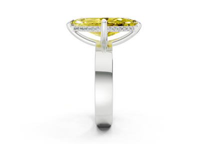 Echo Yellow Diamond Solitaire Marquise Cut 4mm Engagement Ring