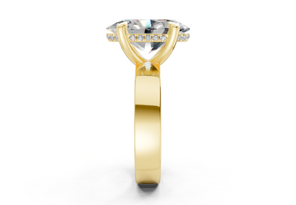 Echo Diamond Solitaire Oval Cut 4mm Engagement Ring