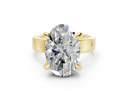 Echo Diamond Solitaire Oval Cut 4mm Engagement Ring
