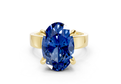 Echo Sapphire Gemstone Solitaire Oval Cut 4mm Engagement Ring