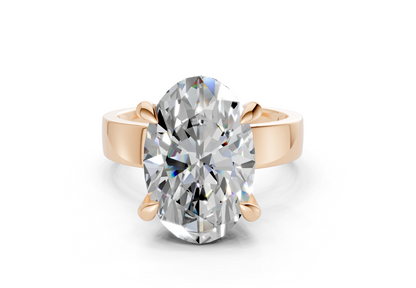 Echo Diamond Solitaire Oval Cut 4mm Engagement Ring