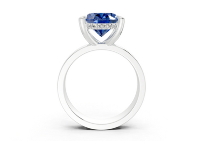 Echo Sapphire Gemstone Solitaire Oval Cut 4mm Engagement Ring