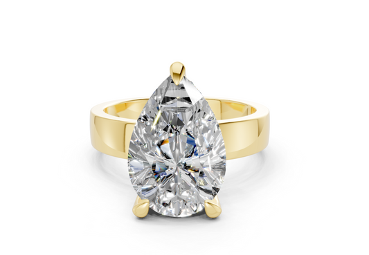Echo Diamond Solitaire Pear Cut 4mm Engagement Ring