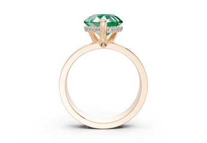 Echo Emerald Gemstone Solitaire Pear Cut 4mm Engagement Ring