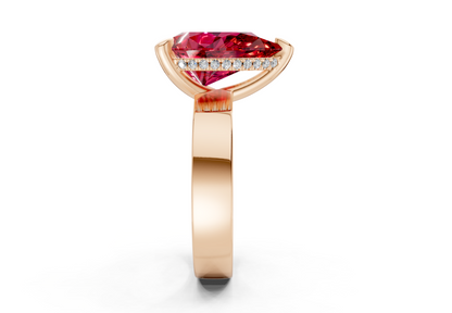 Echo Ruby Gemstone Solitaire Pear Cut 4mm Engagement Ring