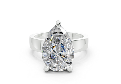 Echo Diamond Solitaire Pear Cut 4mm Engagement Ring