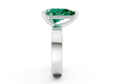Echo Emerald Gemstone Solitaire Pear Cut 4mm Engagement Ring