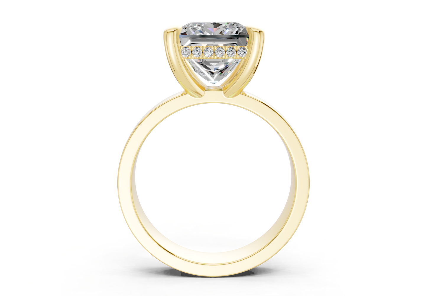 Echo Diamond Solitaire Princess Cut 4mm Engagement Ring