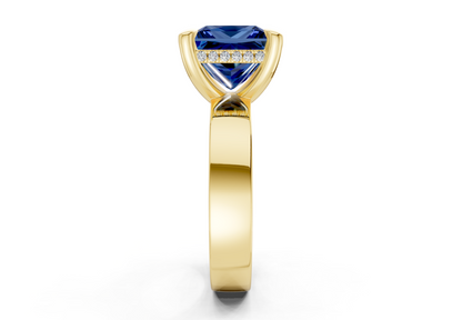 Echo Sapphire Gemstone Solitaire Princess Cut 4mm Engagement Ring