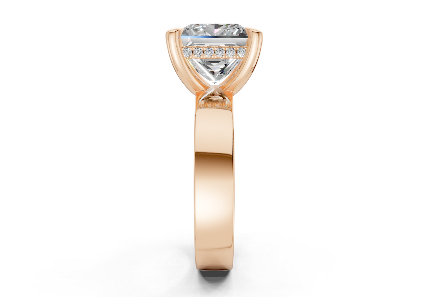 Echo Diamond Solitaire Princess Cut 4mm Engagement Ring