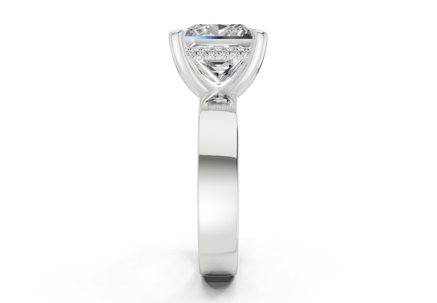 Echo Diamond Solitaire Princess Cut 4mm Engagement Ring