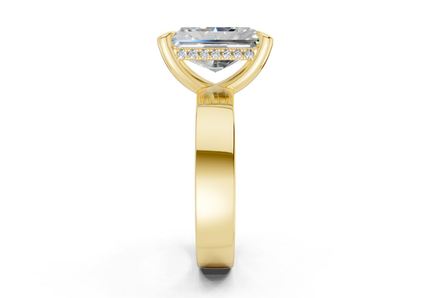 Echo Diamond Solitaire Radiant Cut 4mm Engagement Ring