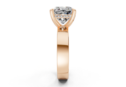 Echo Diamond Solitaire Cushion Squareuare Cut 4mm Engagement Ring
