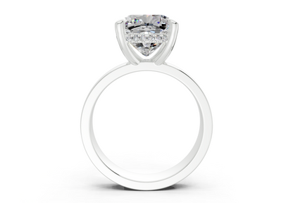 Echo Diamond Solitaire Cushion Squareuare Cut 4mm Engagement Ring