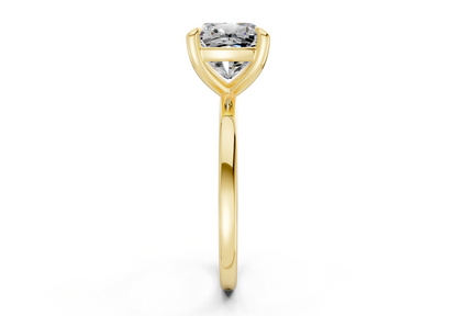 Clementine Diamond Solitaire Cushion Squareuare Cut 1.8mm Engagement Ring