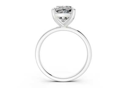 Clementine Diamond Solitaire Cushion Squareuare Cut 1.8mm Engagement Ring