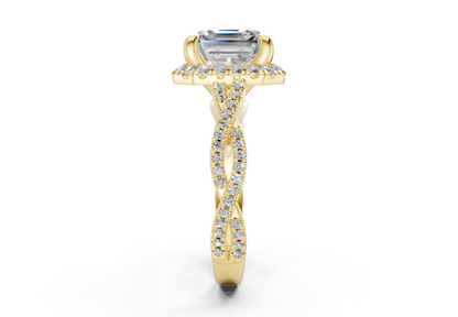 The Twist Halo Engagement Ring