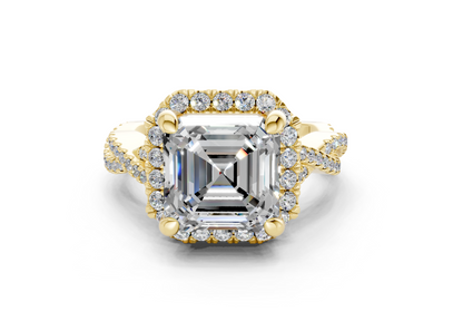 The Twist Halo Engagement Ring