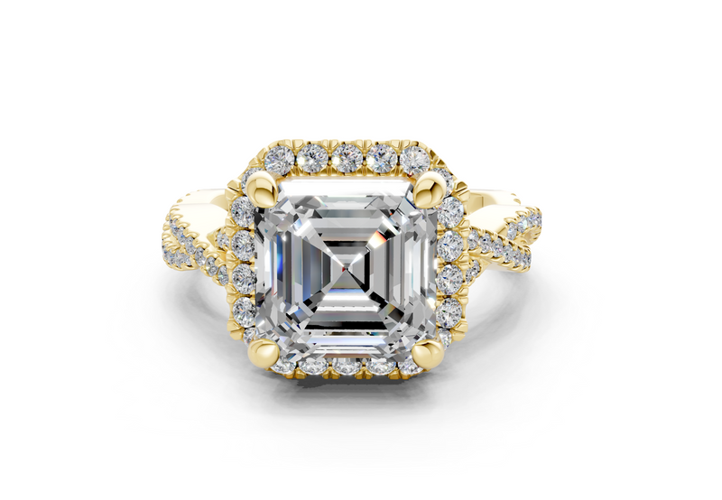The Twist Halo Engagement Ring