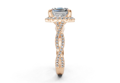 The Twist Halo Engagement Ring