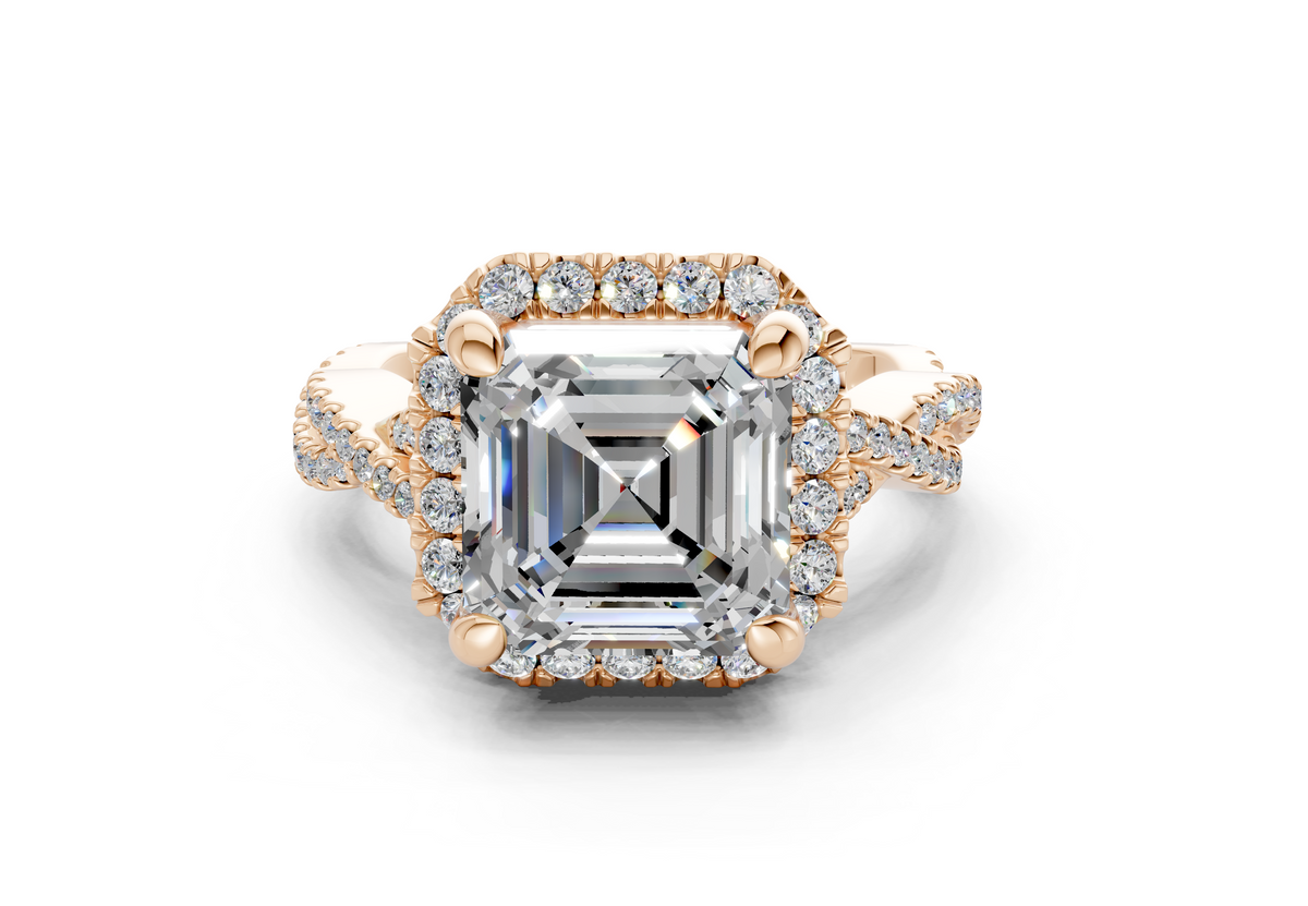 The Twist Halo Engagement Ring