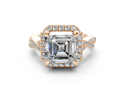 The Twist Halo Engagement Ring