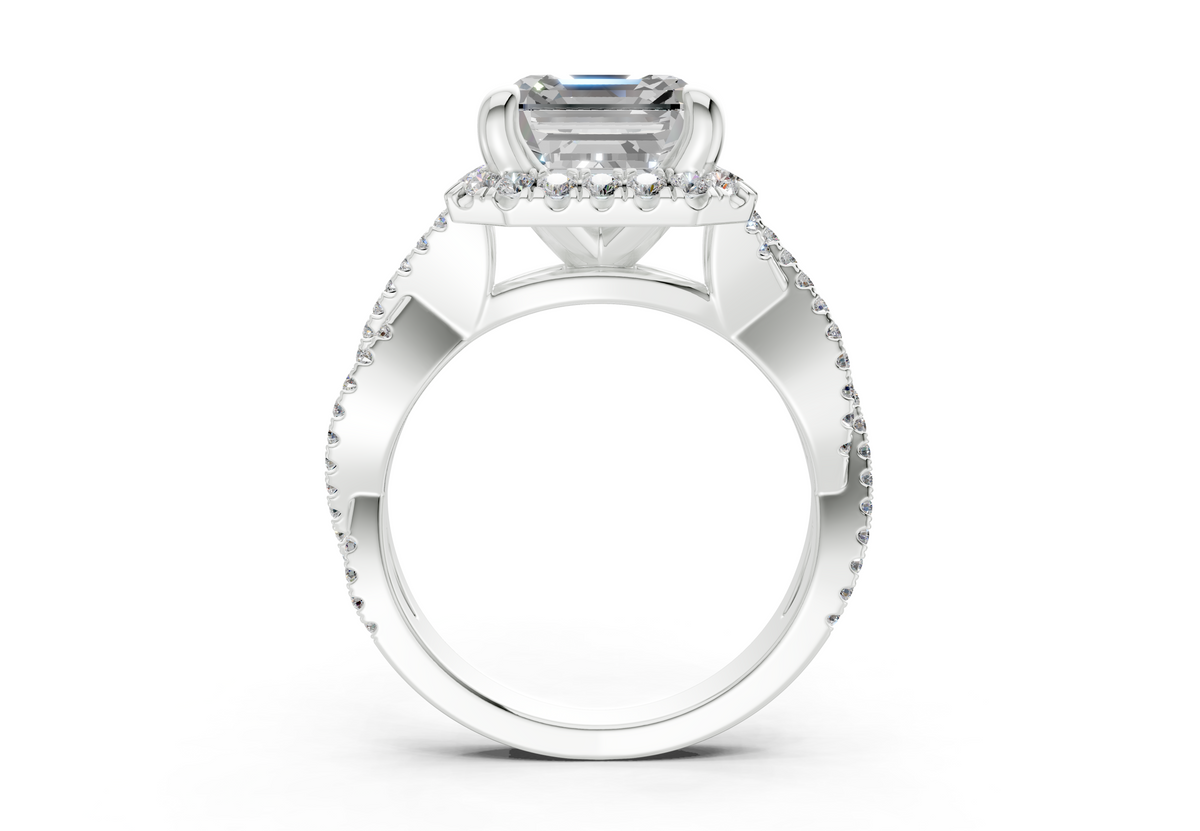 The Twist Halo Engagement Ring
