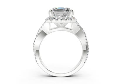 The Twist Halo Engagement Ring