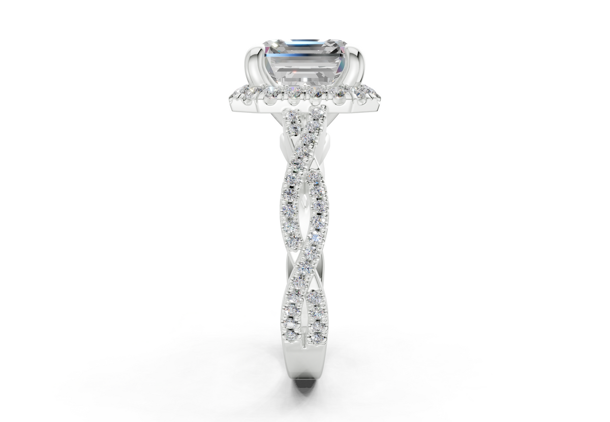The Twist Halo Engagement Ring