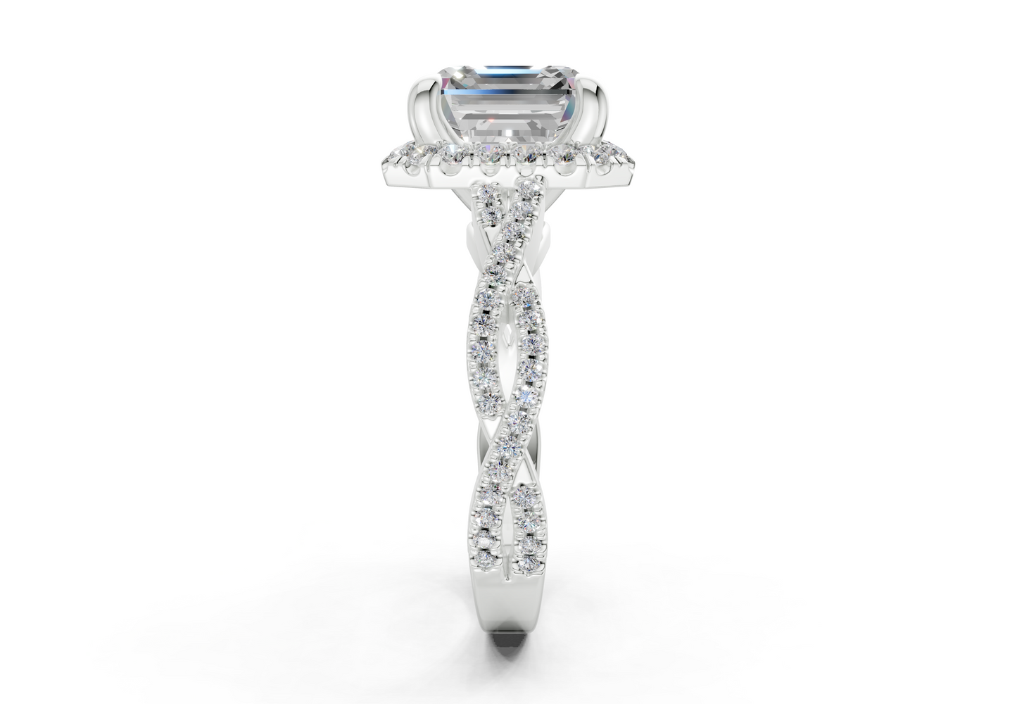 The Twist Halo Engagement Ring