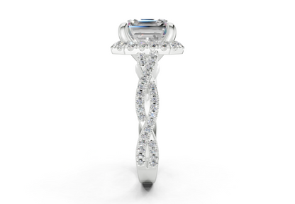 The Twist Halo Engagement Ring