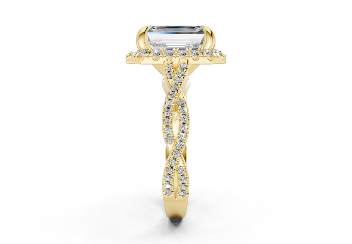 The Twist Halo Engagement Ring