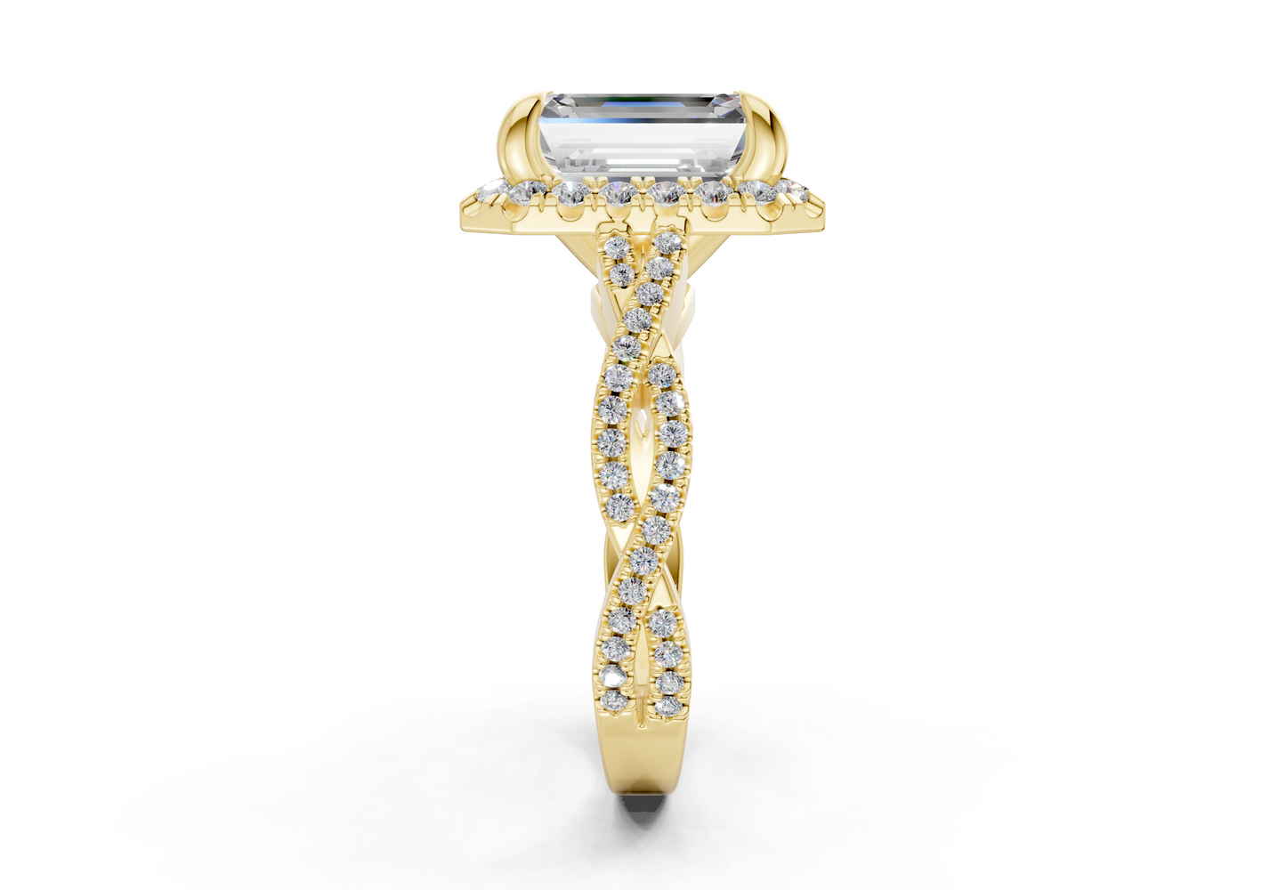 The Twist Halo Engagement Ring