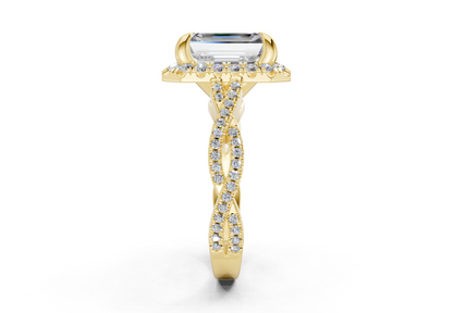 The Twist Halo Engagement Ring