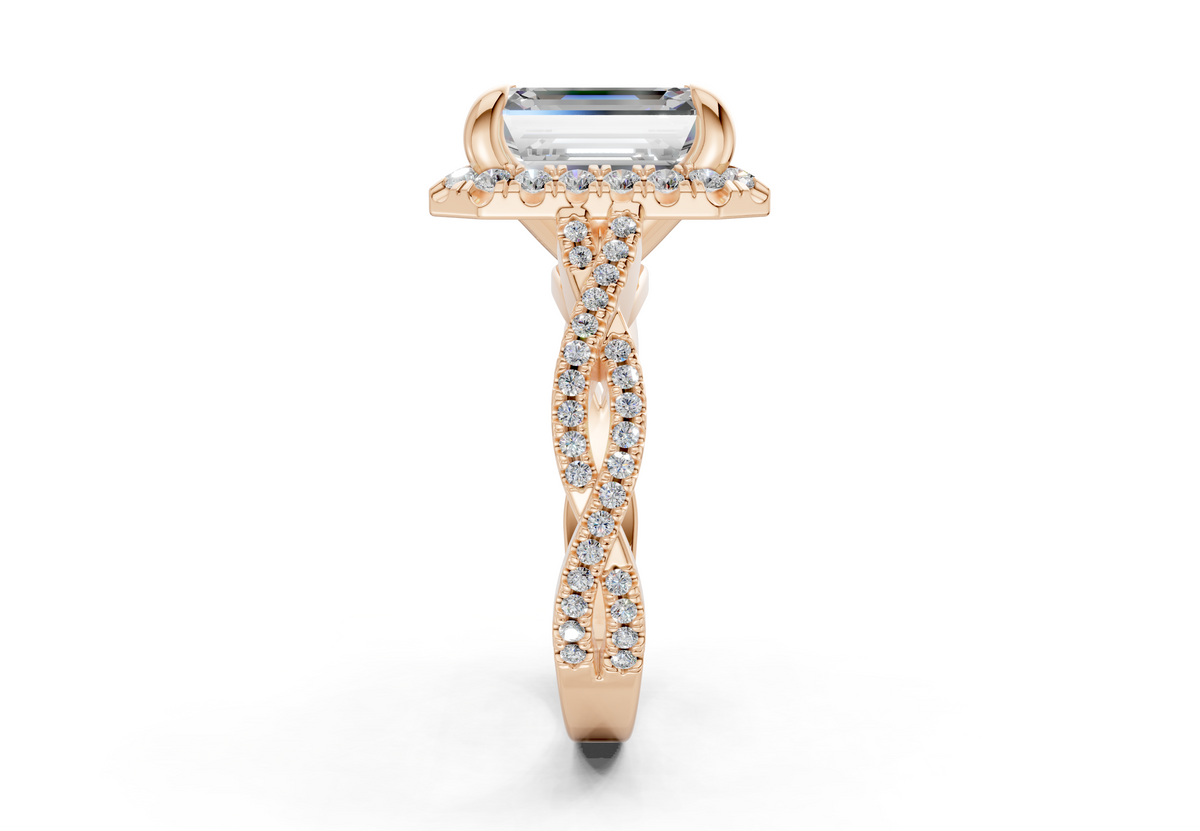 The Twist Halo Engagement Ring
