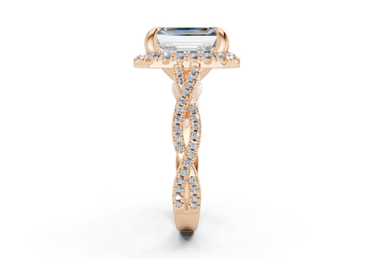 The Twist Halo Engagement Ring