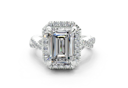 The Twist Halo Engagement Ring