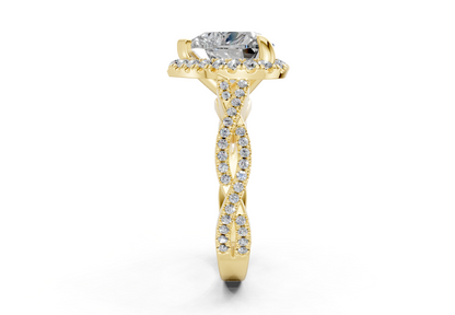 The Twist Halo Engagement Ring