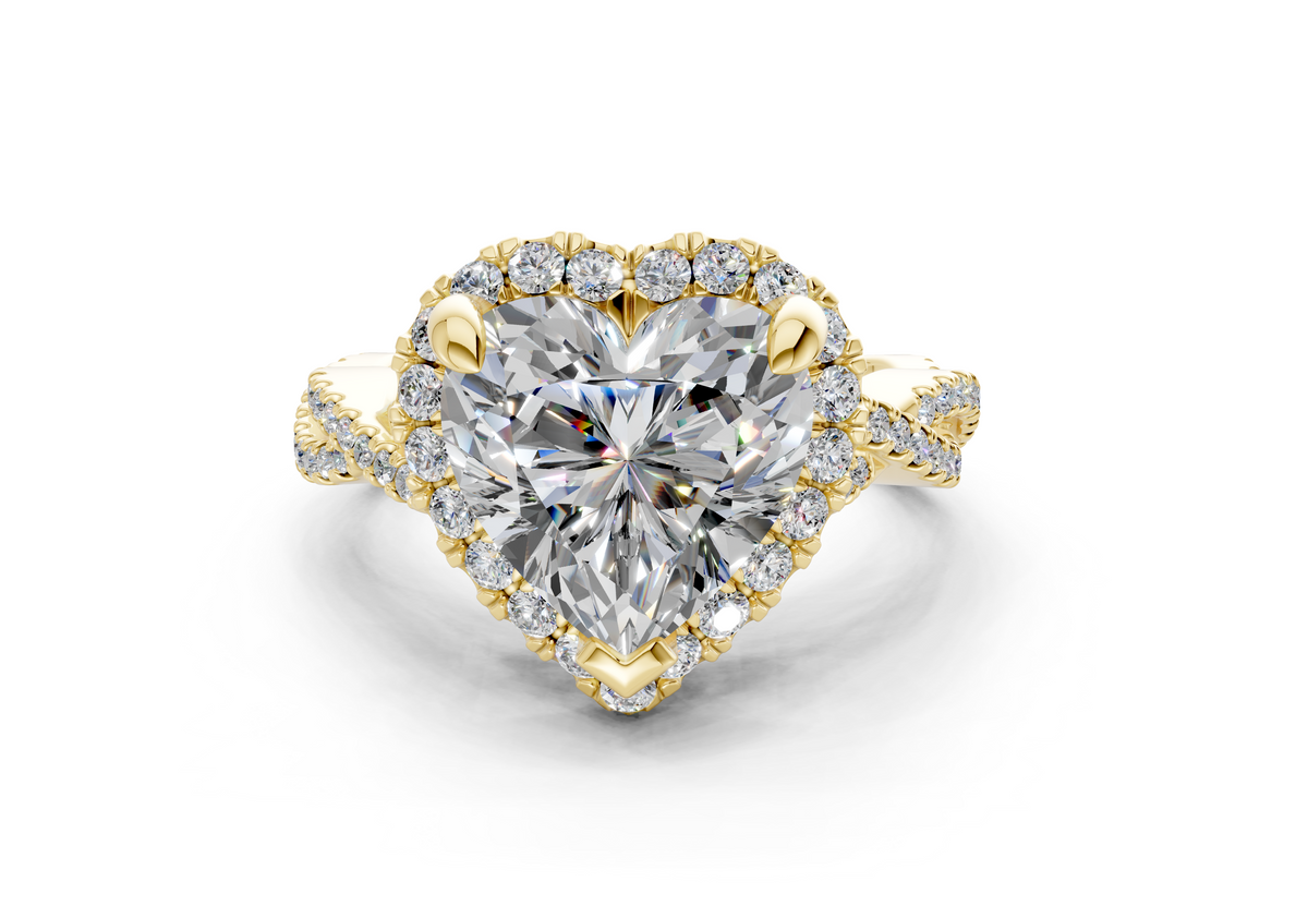 The Twist Halo Engagement Ring