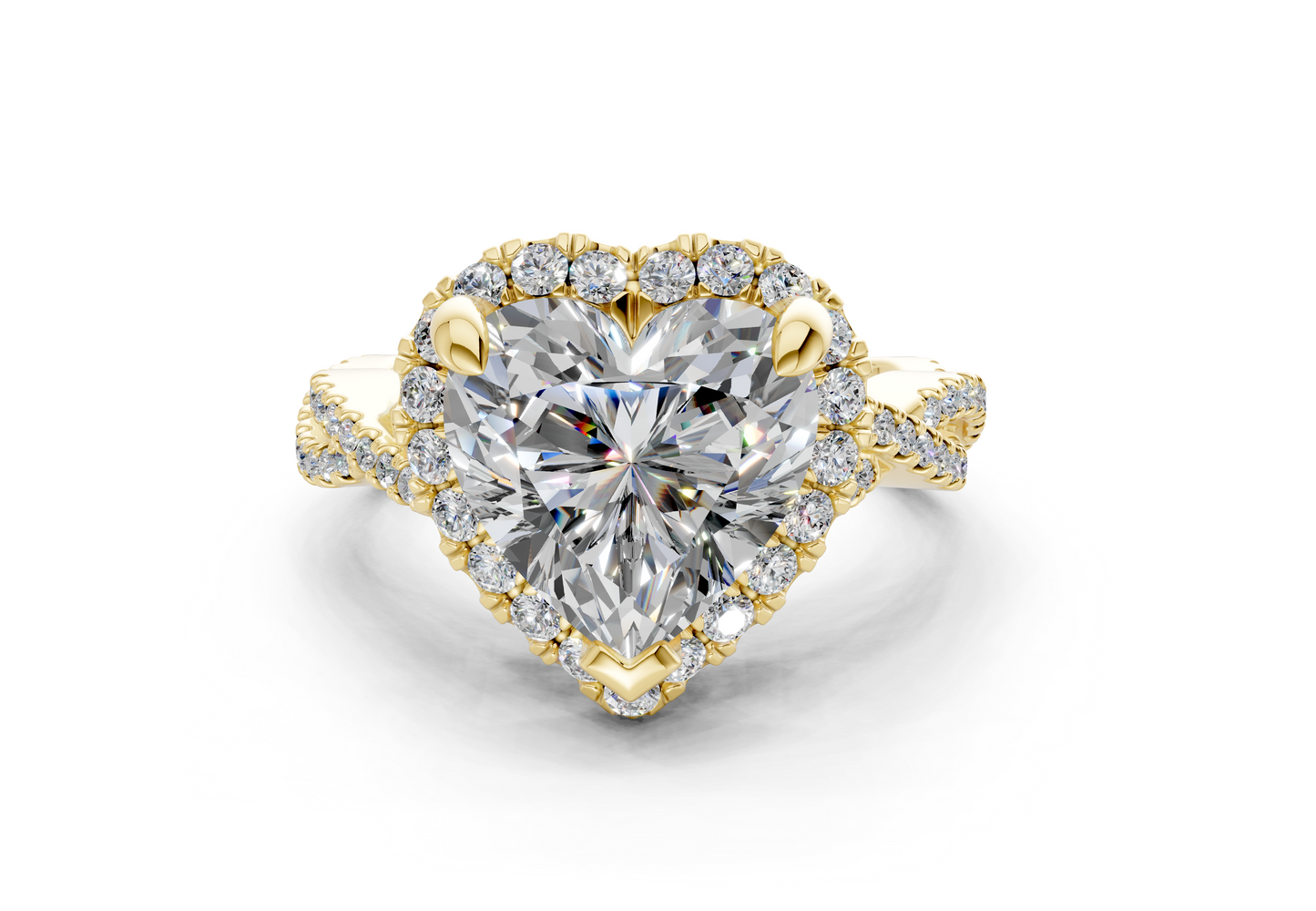 The Twist Halo Engagement Ring